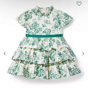 Janie and Jack Floral Toile Tiered Dress